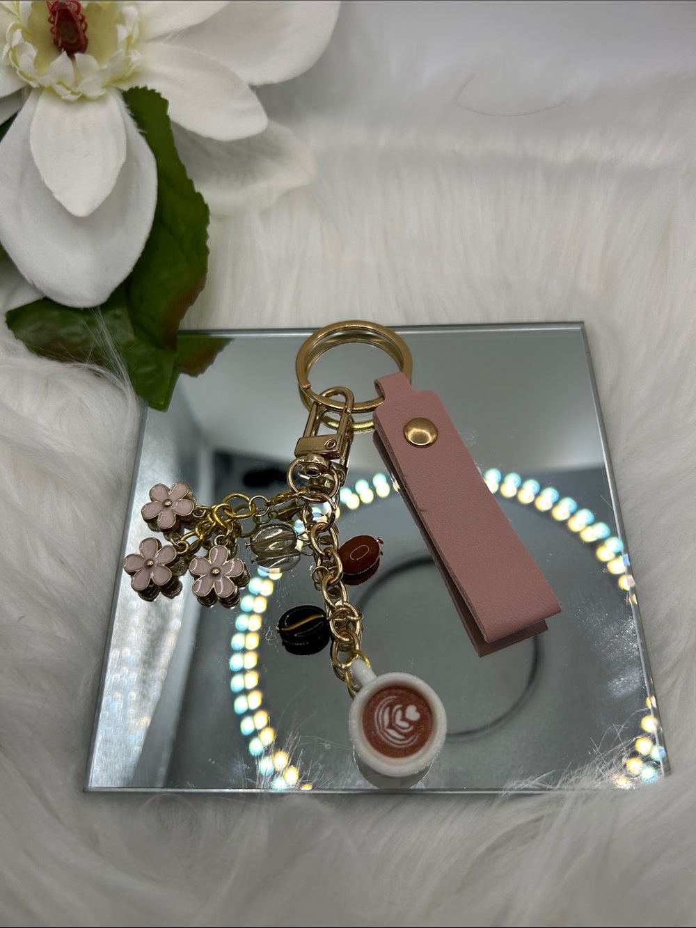 PERSONALIZED KEYCHAIN, COFFEE THEME, New